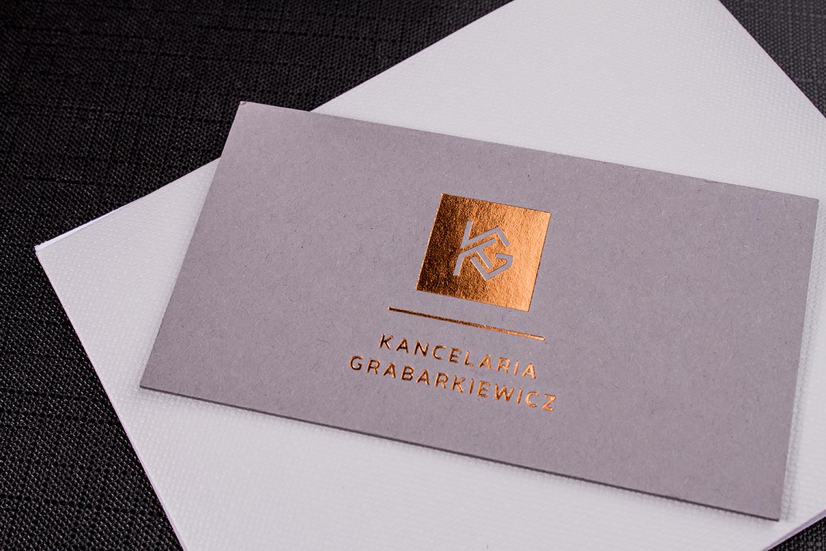 FREE ONLINE premium gray embossed foil business card template